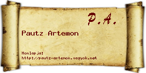 Pautz Artemon névjegykártya